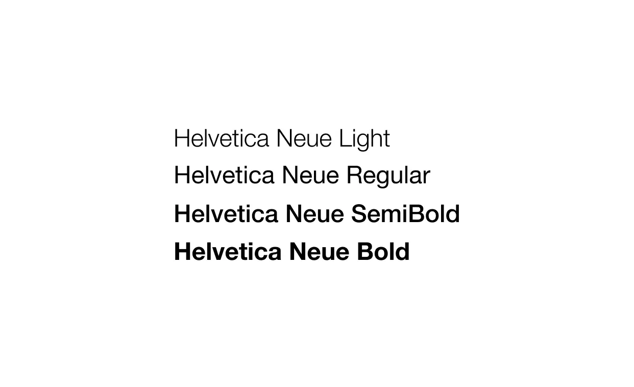Helvetica Neue Font Preview