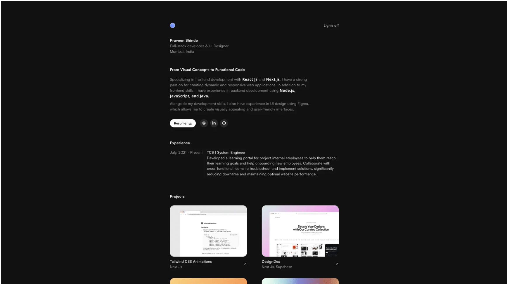 portfolio of Full Stack category