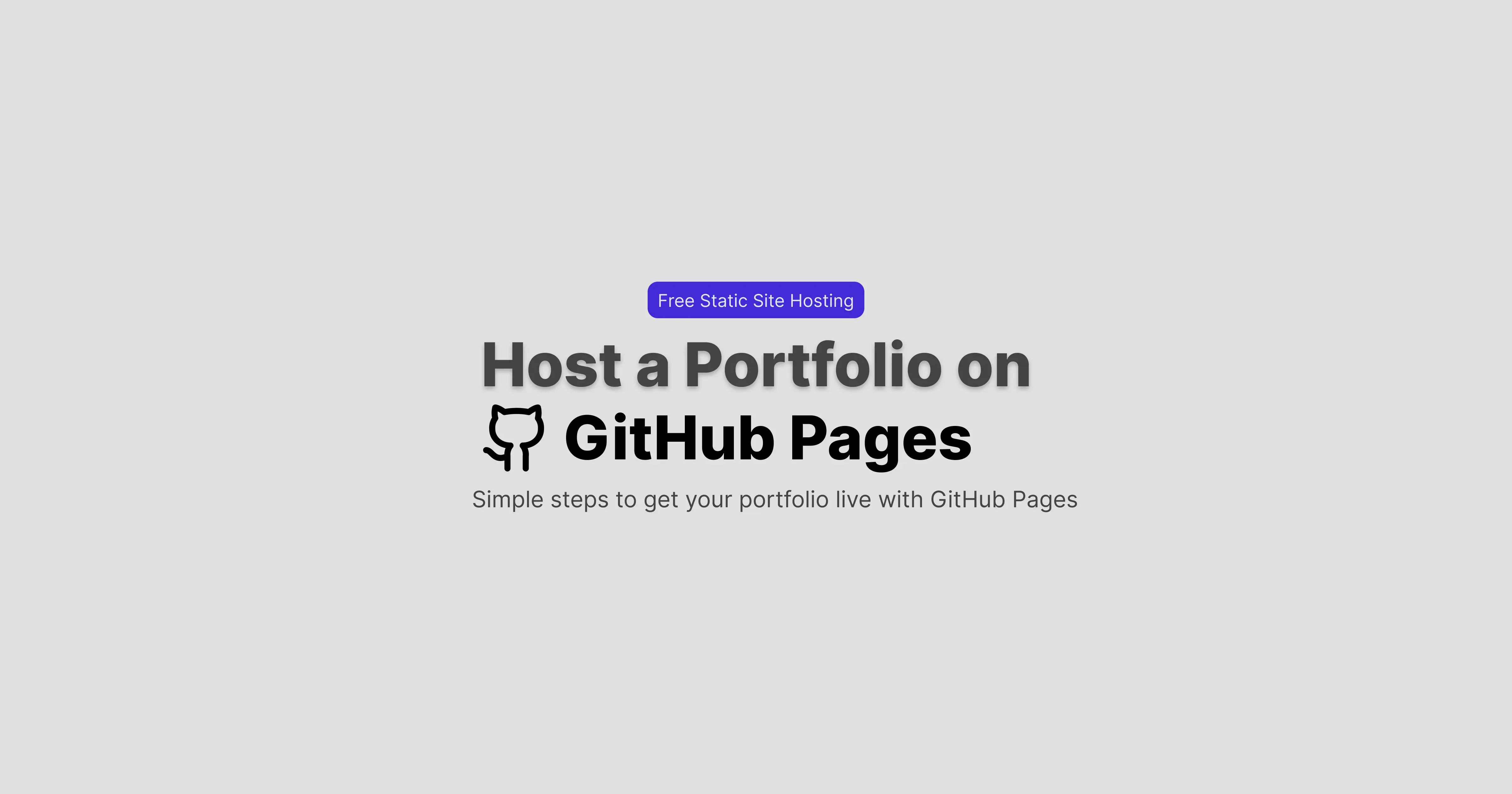 Host a Portfolio on GitHub Pages for Free (Step-by-Step Guide) image