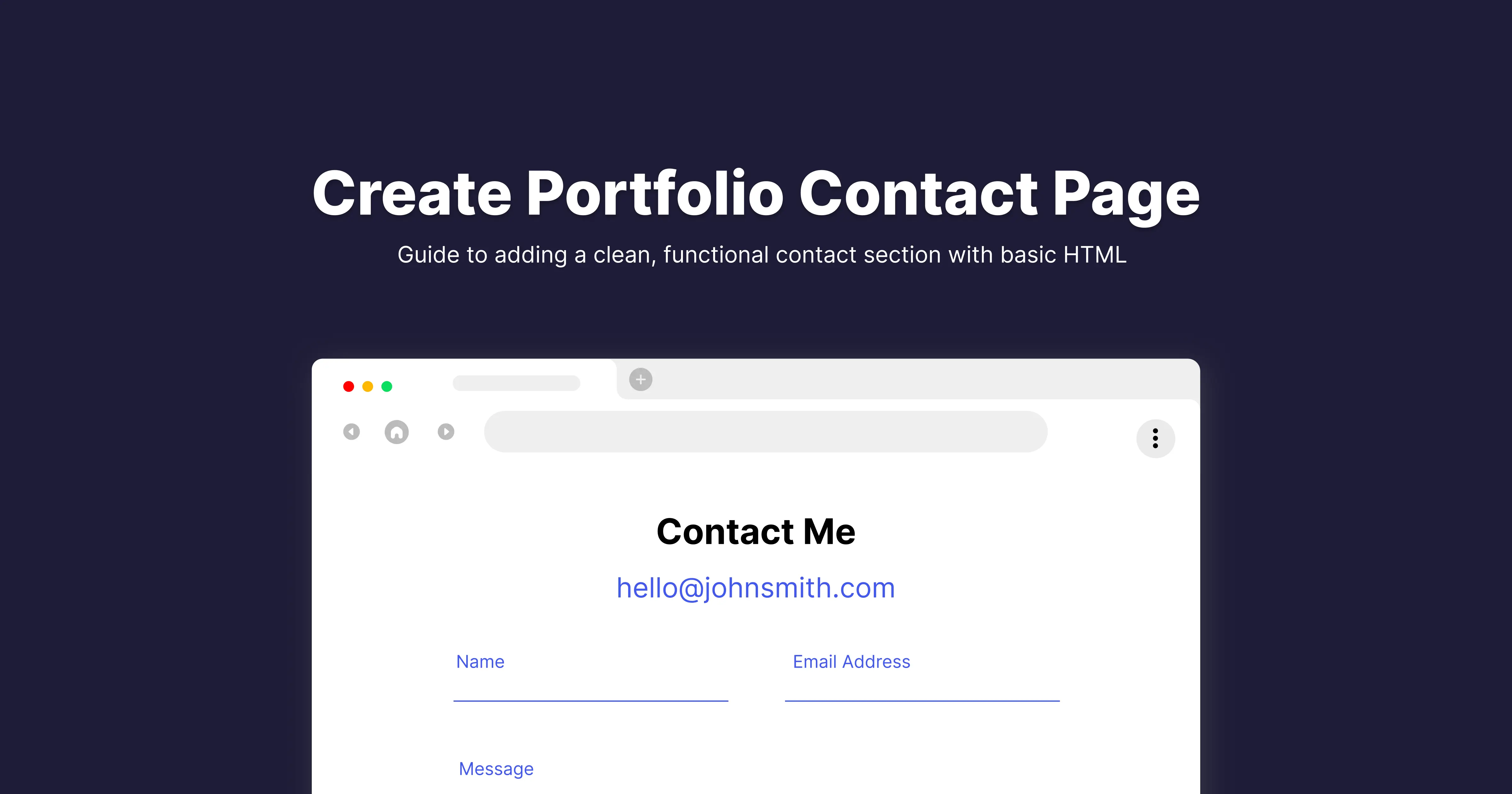 How to Create a Portfolio Contact Page with HTML image