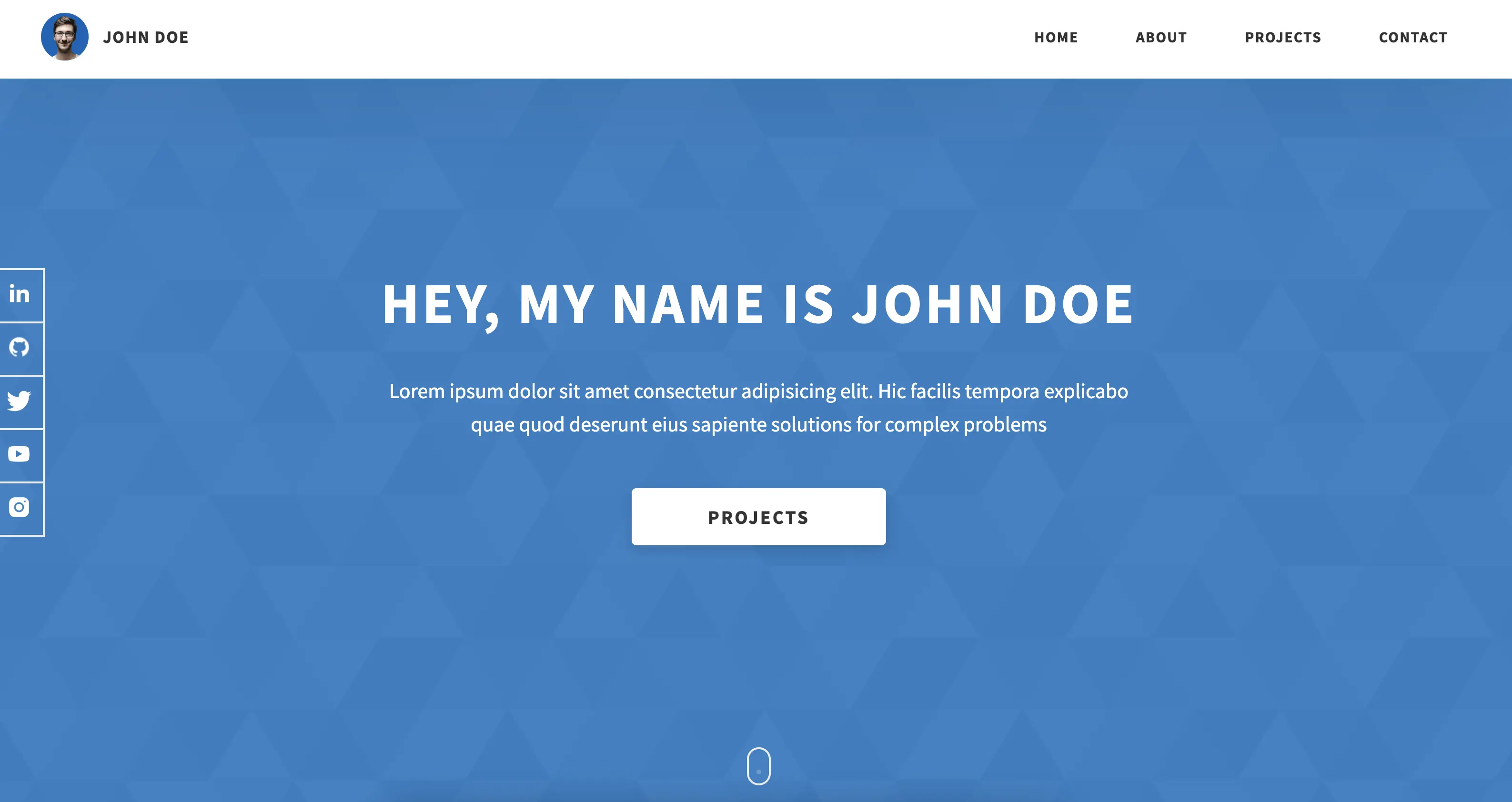 Dopefolio developer portfolio template showcasing a minimalist design with a clear project section, skill highlights, and responsive layout.