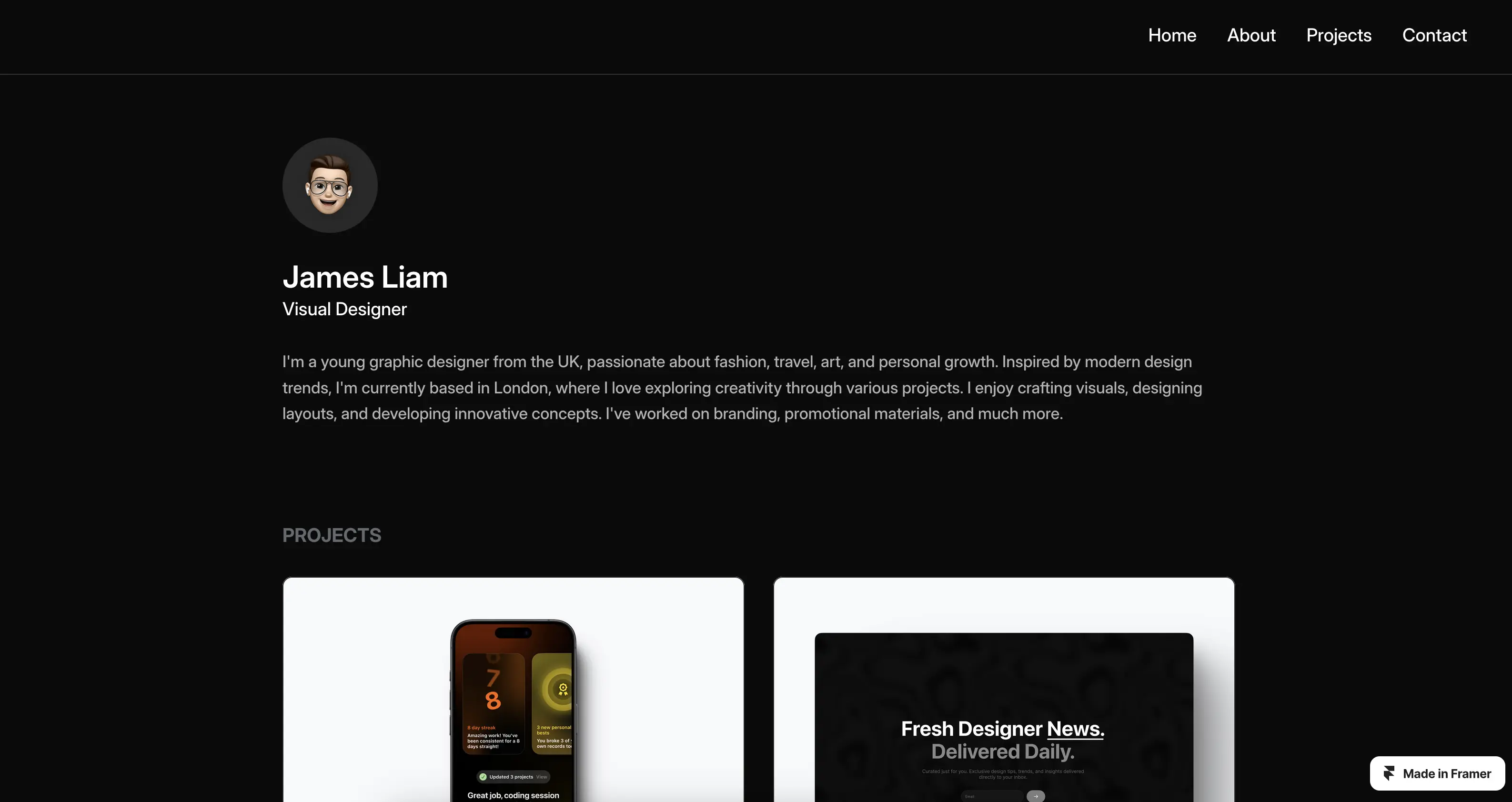 Greyforge template showcasing a sleek, modern design with sections for services, portfolio, and contact.