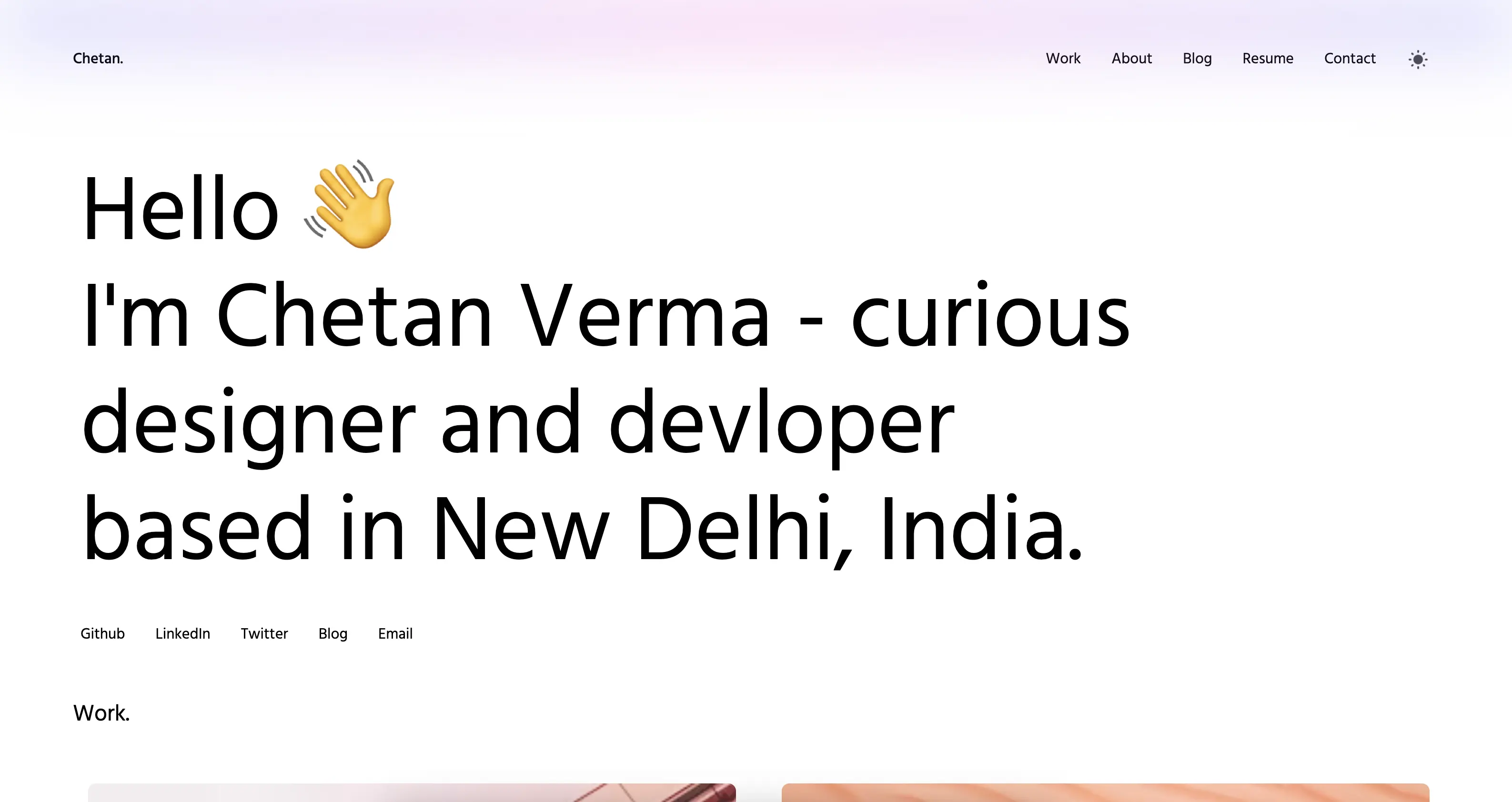Light / Dark mode view of the React Portfolio Template highlighting a sleek design with contrasting elements and smooth transitions.
